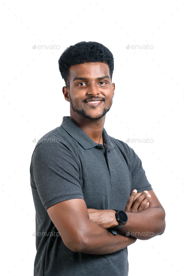 Portrait Of Attractive African American Businessman Wearing Black